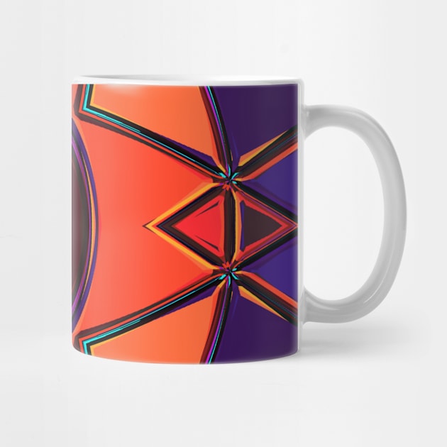 Cartoon Mandala Purple and Orange by WormholeOrbital